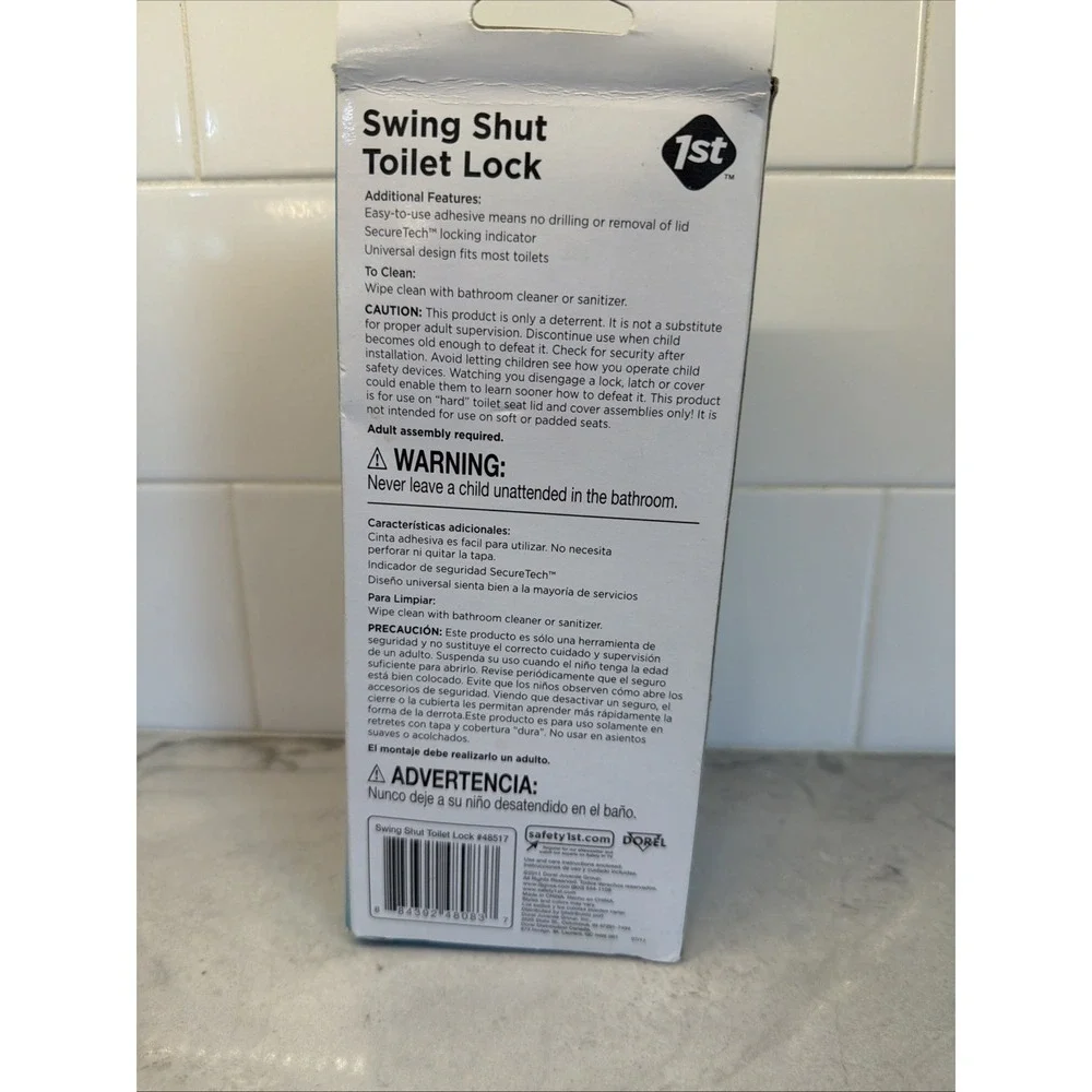 Safety 1st Swing Shut Toilet Lock 48517  Baby Proof Hygienic New